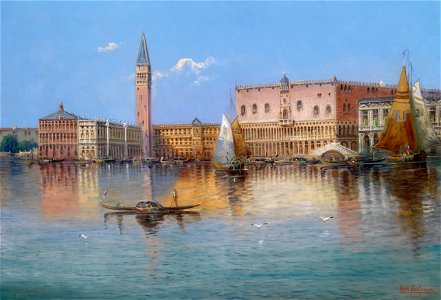 Karl Kaufmann Venedig Acqua Alta. Free illustration for personal and commercial use.