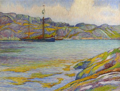 Karl Nordström - Båtar vid klippa