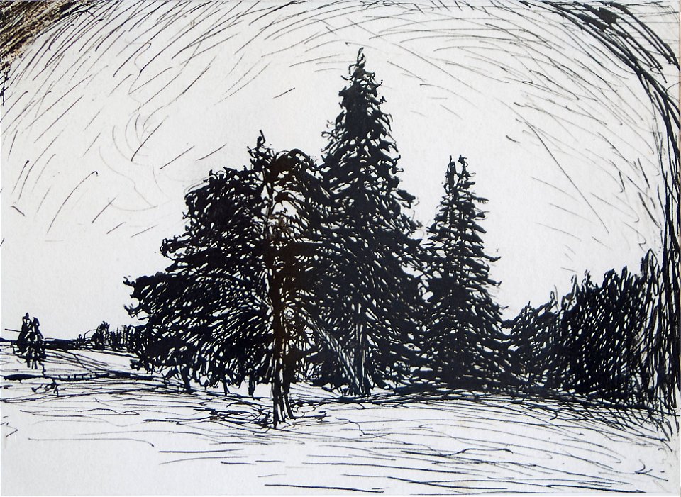 Karl Nordström Sketch for Uggleviken Thielska 319c