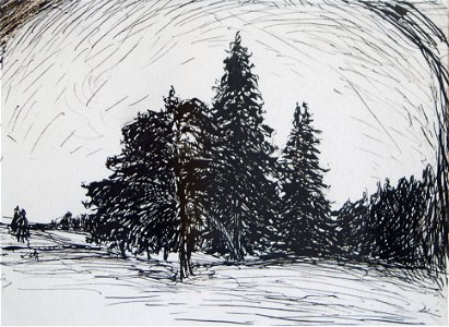 Karl Nordström Sketch for Uggleviken Thielska 319c