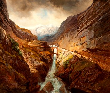 Karl Millner Teufelsbrücke am St Gotthard