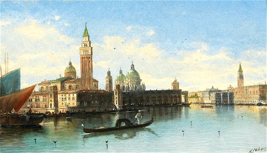 Karl Kaufmann - Venetian Scene II. Free illustration for personal and commercial use.