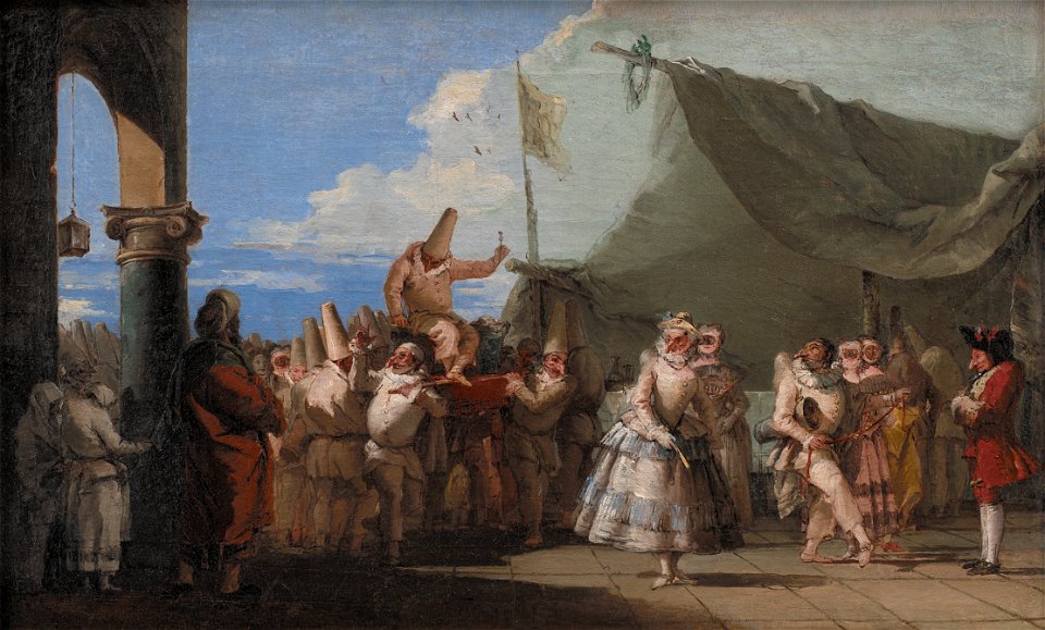 Karnevalscene. Pulcinellas triumf
