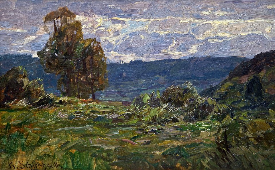 Karl Schickhardt Stürmische Landschaft