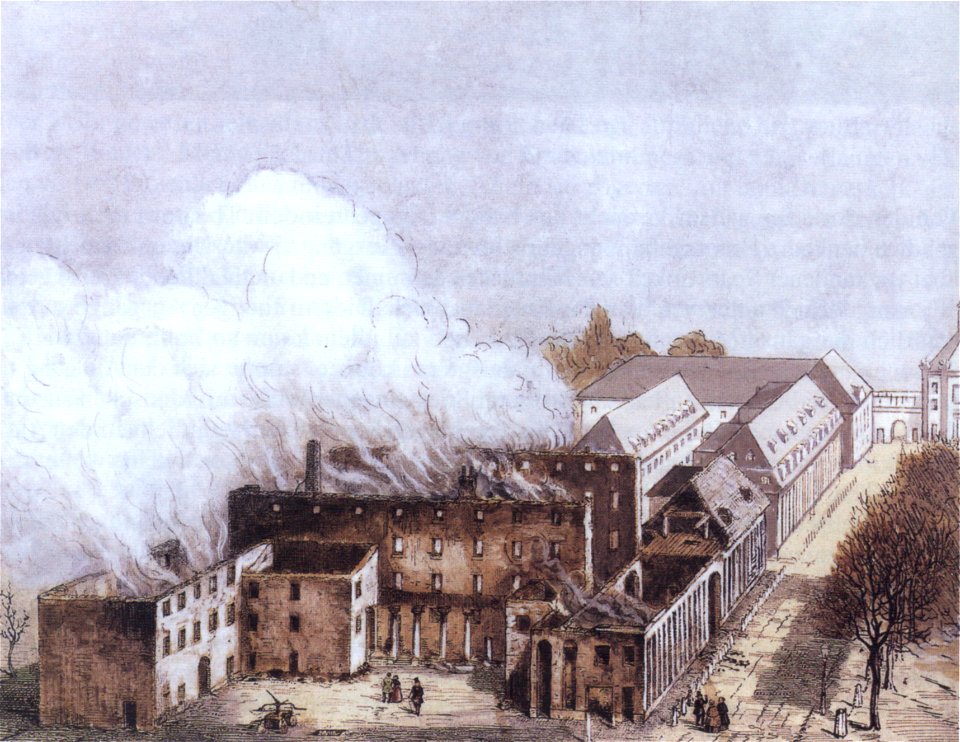 Karlsruhe Theaterbrand 1847 Druck 602