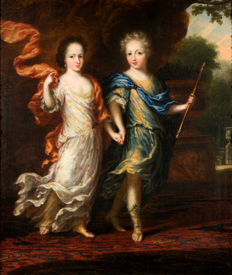 Karl XII, 1682-1718, konung av Sverige, pfalzgreve av Zweibrücken och Hedvig Sofia, 1681-1708 - Nationalmuseum - 15000