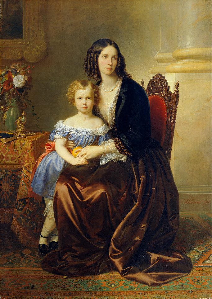 Karl von Blaas - Leonie Gräfin Lanckorońska, geb. Gräfin Potocka, mit ihrem Sohn Karl - 5983 - Österreichische Galerie Belvedere