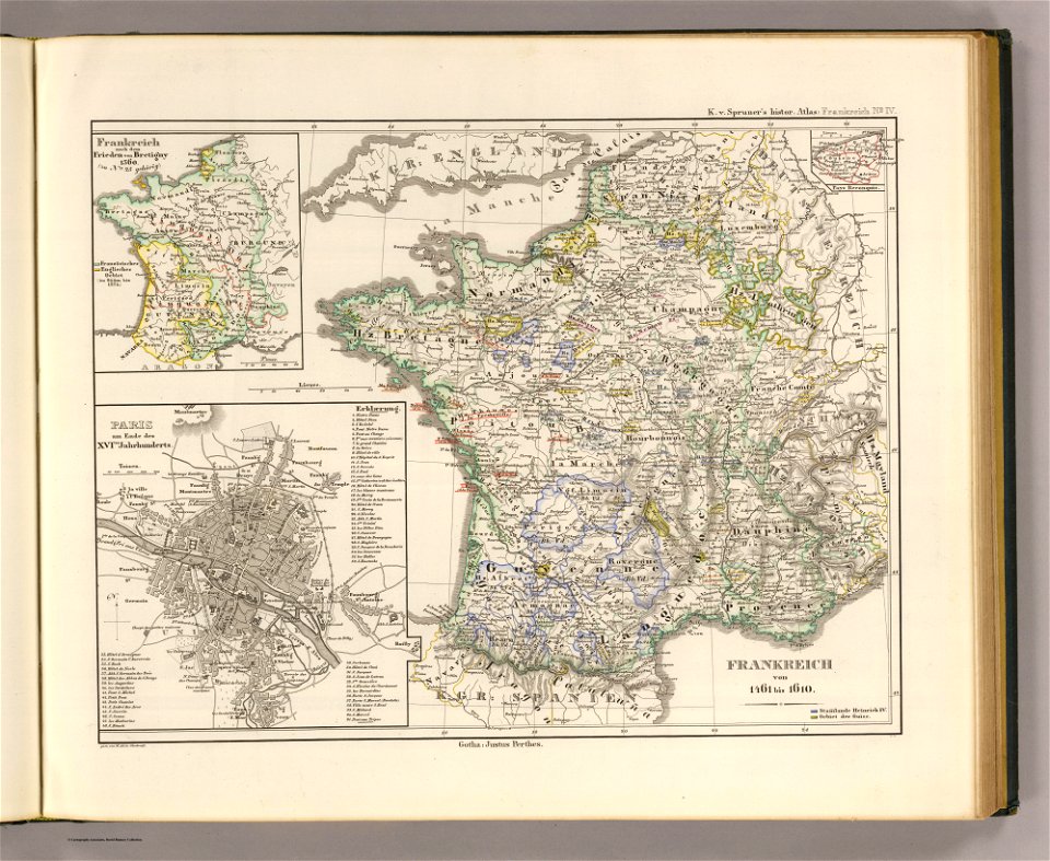 Karl Spruner von Merz, Frankreich von 1461 bis 1610, 1854 - David Rumsey