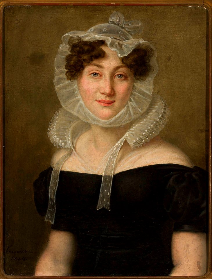 Karol Schweikart - Portrait of a lady in a cap - MP 2645 MNW - National Museum in Warsaw