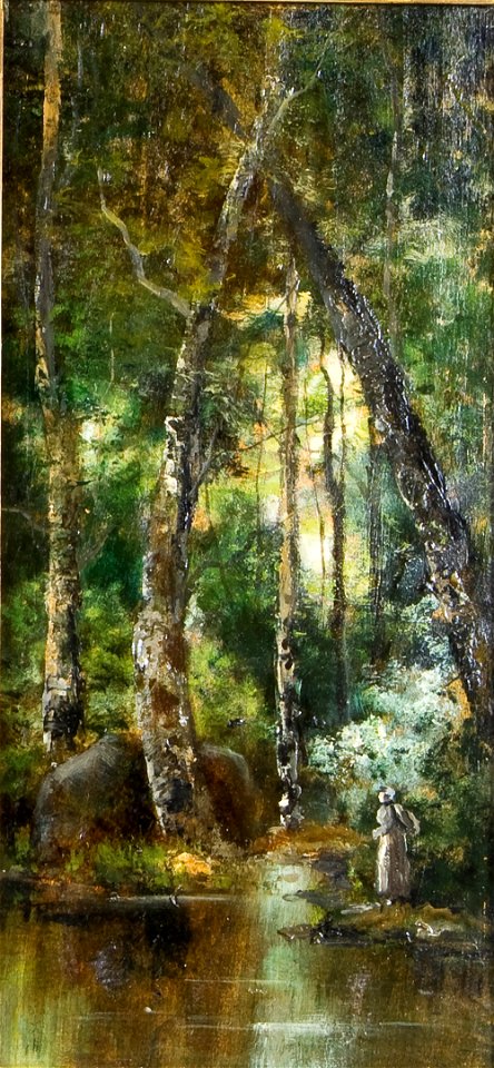 Karl Roux Waldlandschaft im Sommer