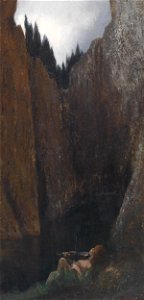 Karl Wilhelm Diefenbach Geige spielender Knabe