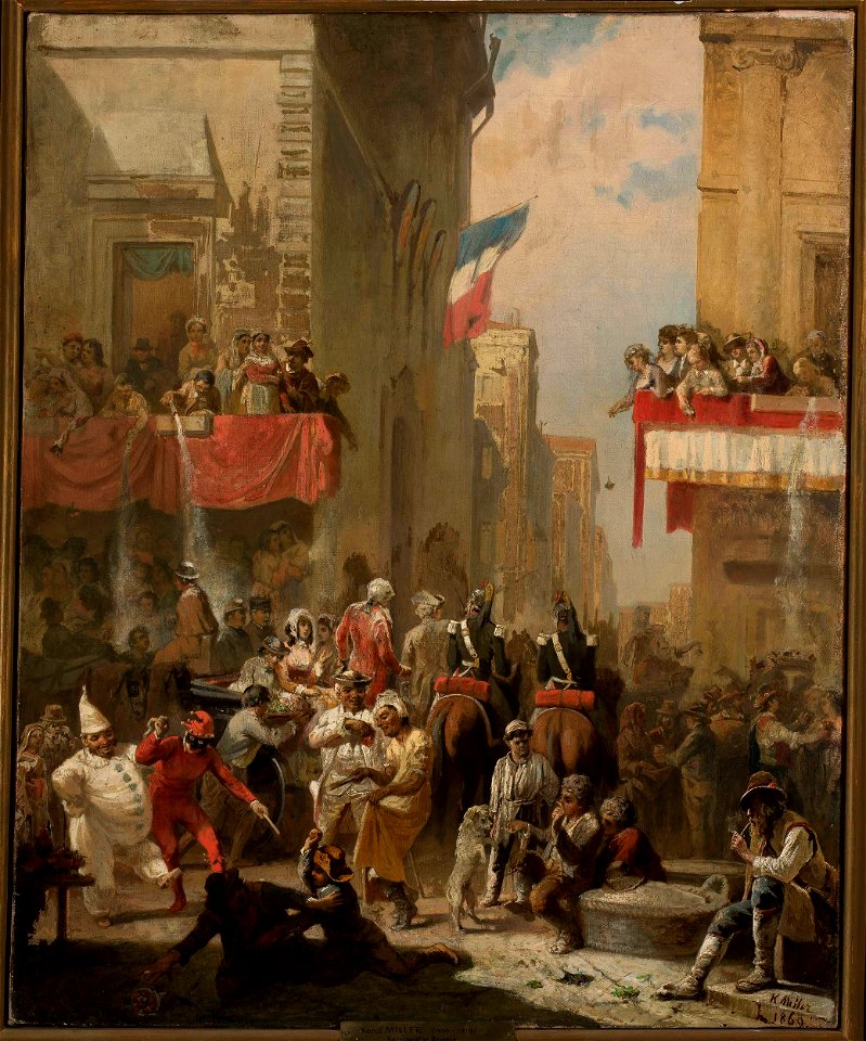 Karol Miller - Carnival at the Corso in Rome - MP 658 - National Museum in Warsaw