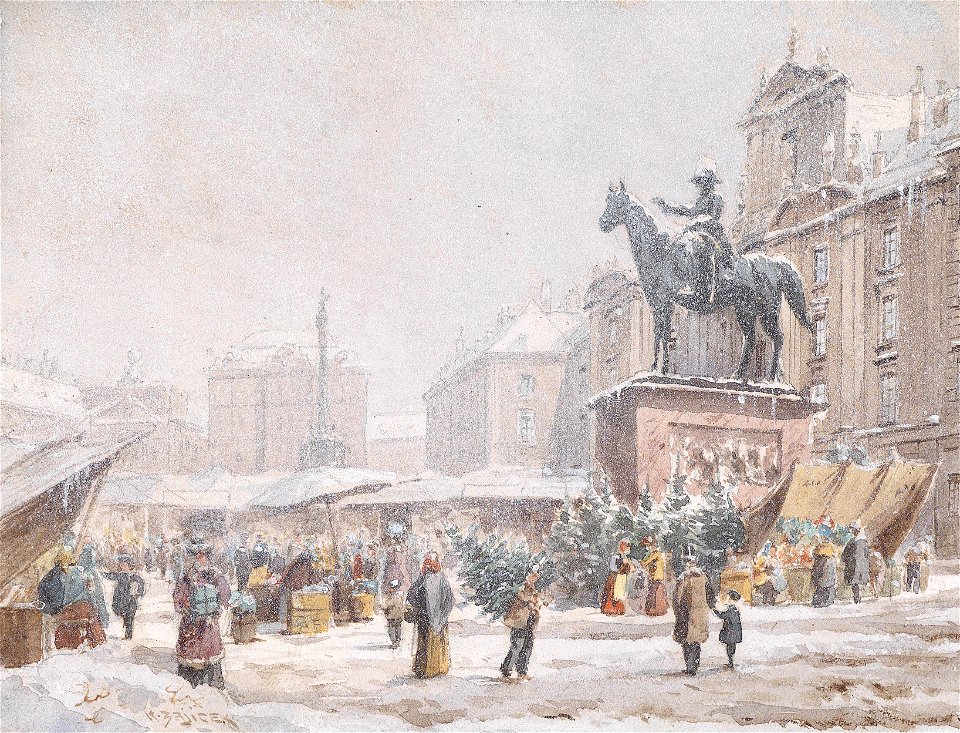 Karl Wenzel Zajicek Christkindlmarkt Am Hof