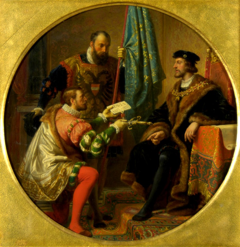 Karl von Blaas - Kaiser Karl V. und König Franz I. bei Pavia 1525 - 2726 - Kunsthistorisches Museum