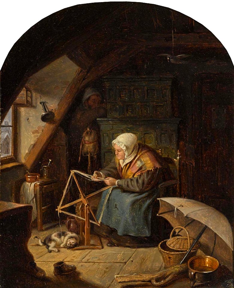 Karl von Enhuber Frau mit Haspel
