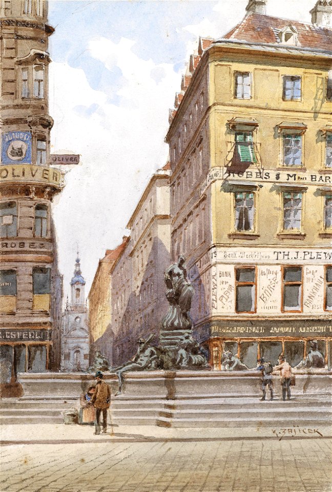 Karl Wenzel Zajicek Donnerbrunnen am Neuen Markt