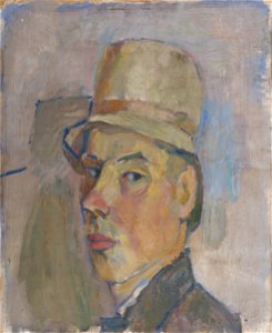 Karl Pärsimägi. Autoportree kübaraga (Portree). 1931.