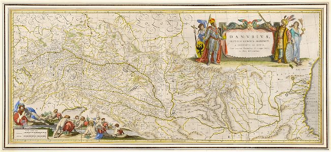 Karte Donau von Quelle bis Mündung