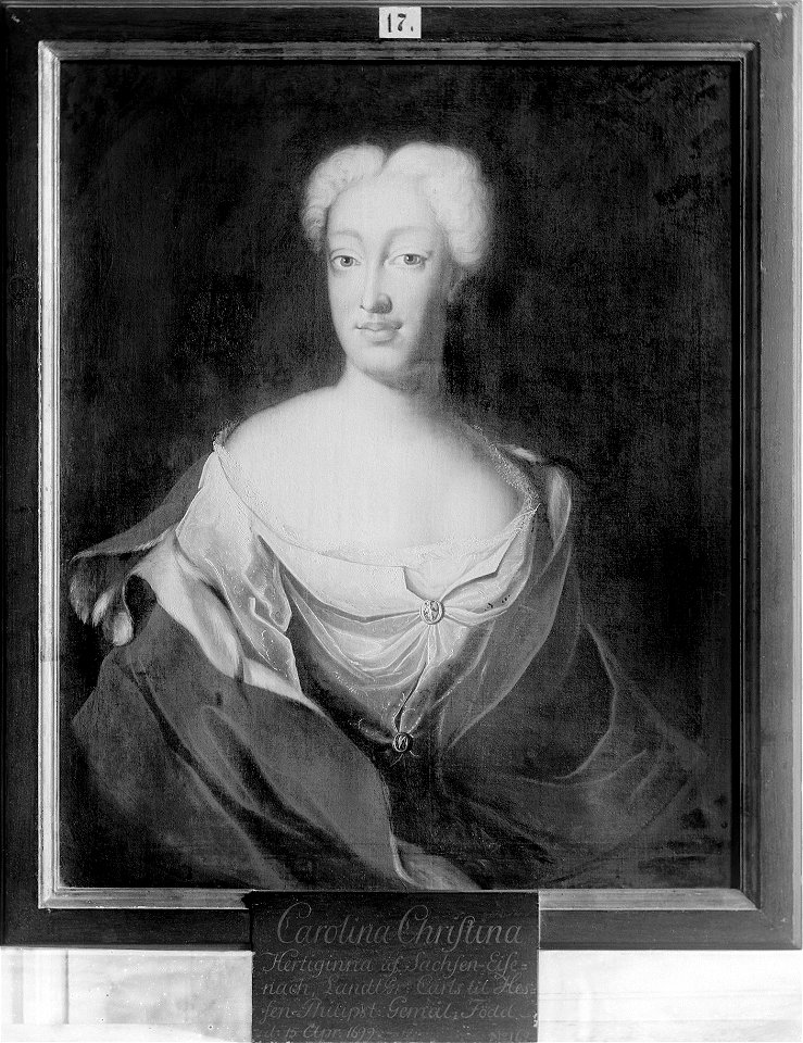 Karolina Kristina, 1699-1743, prinsessa av Sachsen-Eisenach - Nationalmuseum - 14686