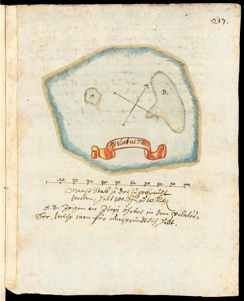 Karte Pilatussee um 1720
