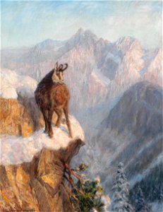 Karl von Dombrowski Gemse im Hochgebirge
