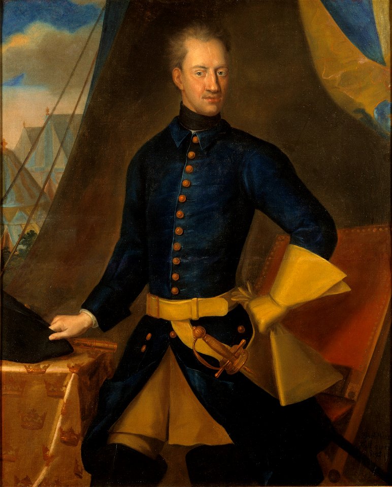 Karl XII (1682-1718). Konung av Sverige, pfalzgreve av Zweibrücken (Johan David Swartz) - Nationalmuseum - 129565