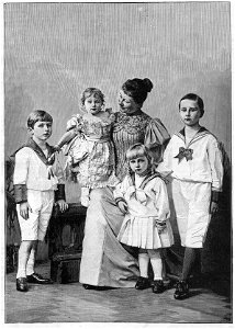 Kath Illustratie 1894 Keizerin Augusta-Victoria met haar jongste kinderen