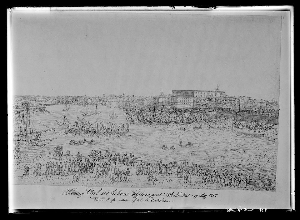 Karl XIV Johans kröningsprocession - Livrustkammaren - 18508