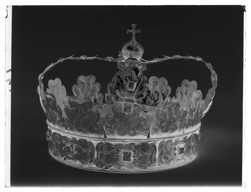 Karl X Gustavs begravningskrona - Livrustkammaren - 71010-negative