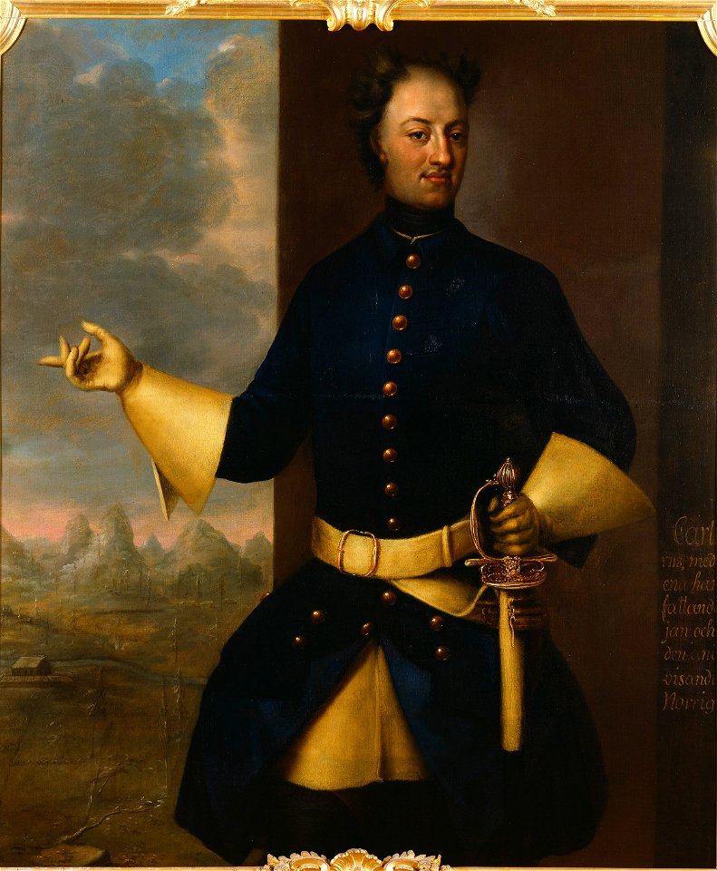 Karl XII, 1682-1718, konung av Sverige pfgalzgreve av Zweibrücken (Johan Heinrich Wedekind) - Nationalmuseum - 15084