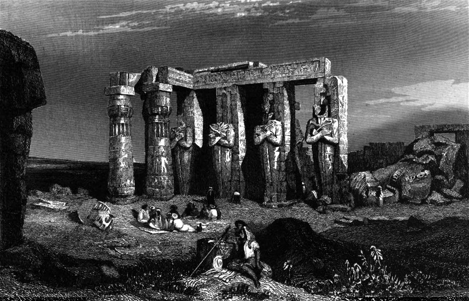 Karnak, Illustration for La Terre-Sainte et les lieux illustrés par les apôtres, by Adrien Egron, 1837 (28)