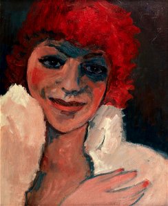 George Kars - Portrait de jeune femme aux cheveux roux