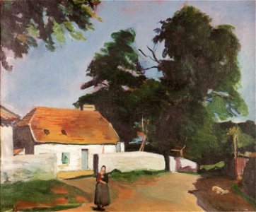 Georges Kars, Krajina se stavením a ženou, 1923
