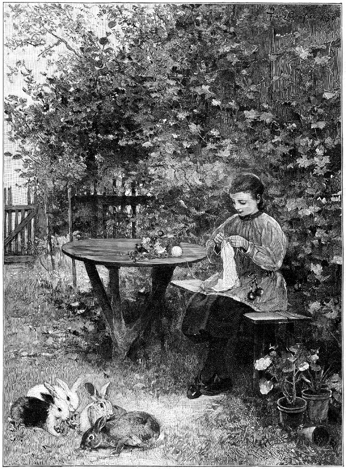Kath Illustratie 1894 Haar lievelingsplekje, naar Frans Gräffel
