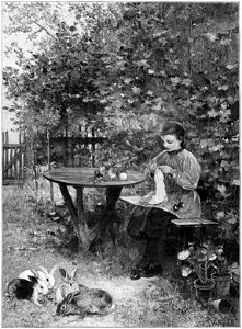 Kath Illustratie 1894 Haar lievelingsplekje, naar Frans Gräffel