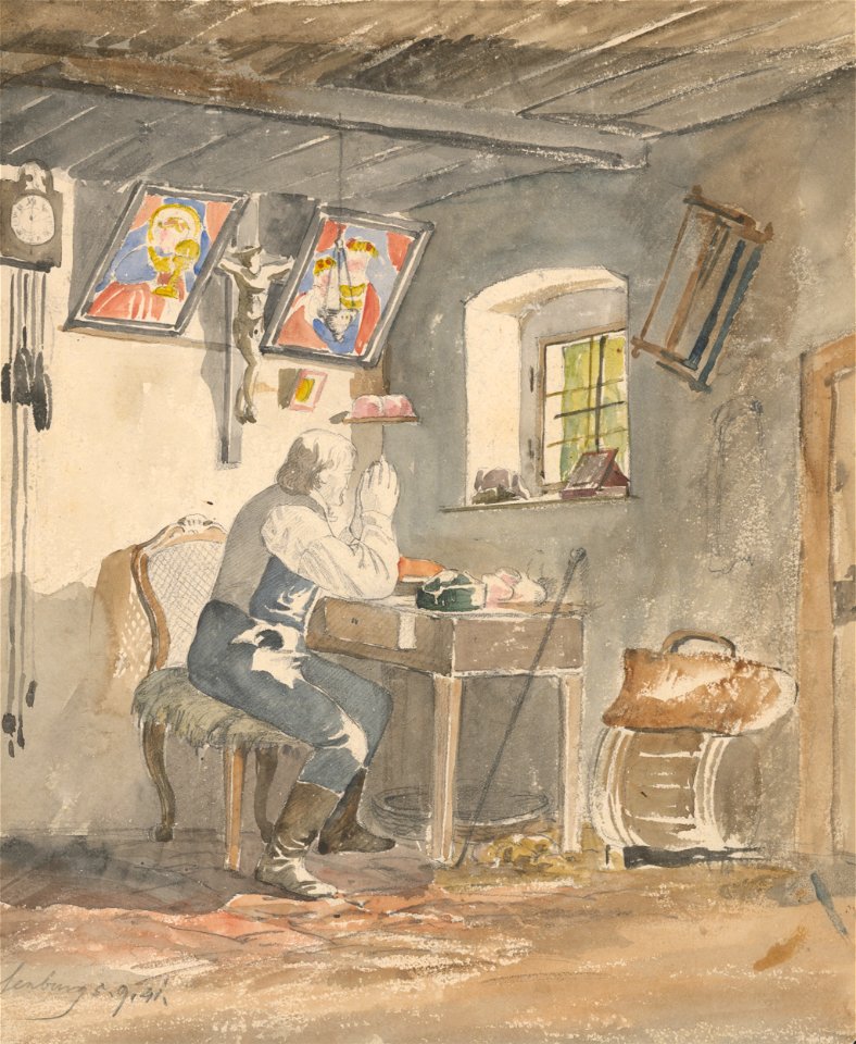 Karol Ľudovít Libay - Modlitba - K 16169 - Slovak National Gallery