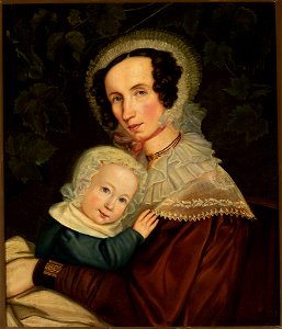 Karol Briułłow - Portrait of baroness Reinthal with her daughter - M.Ob.1166 - National Museum in Warsaw