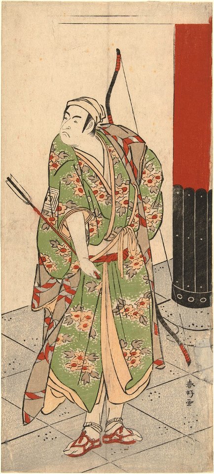 Acteur Ichikawa Monnosuke II met pijl en boog-Rijksmuseum AK-MAK-929