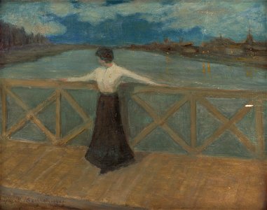 Karol Pongrácz - Žena na moste - O 2905 - Slovak National Gallery