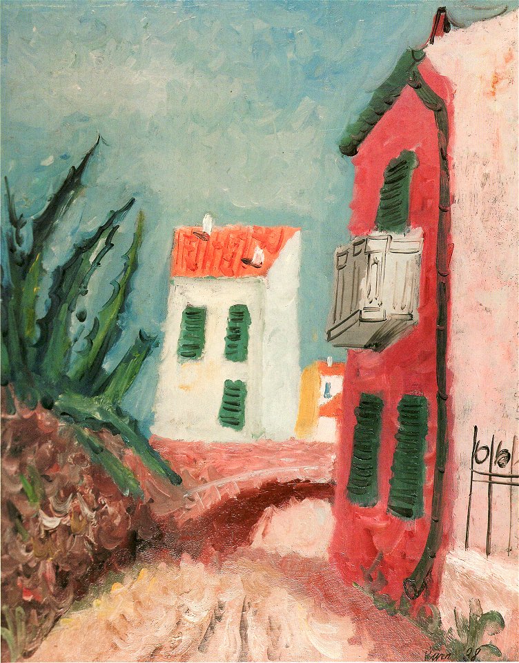 Georges Kars, Cesta s agave a domy, 1938