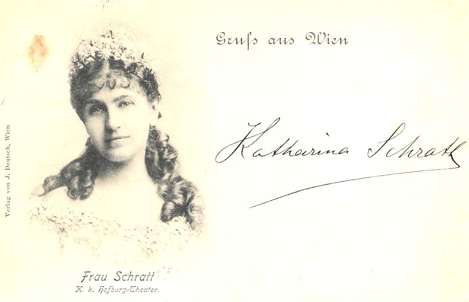 Katharina Schratt Porträtpostkarte 1897