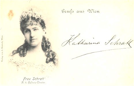 Katharina Schratt Porträtpostkarte 1897