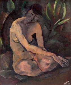 Georges Kars, Sedící ženský akt, VMG 257, 1919