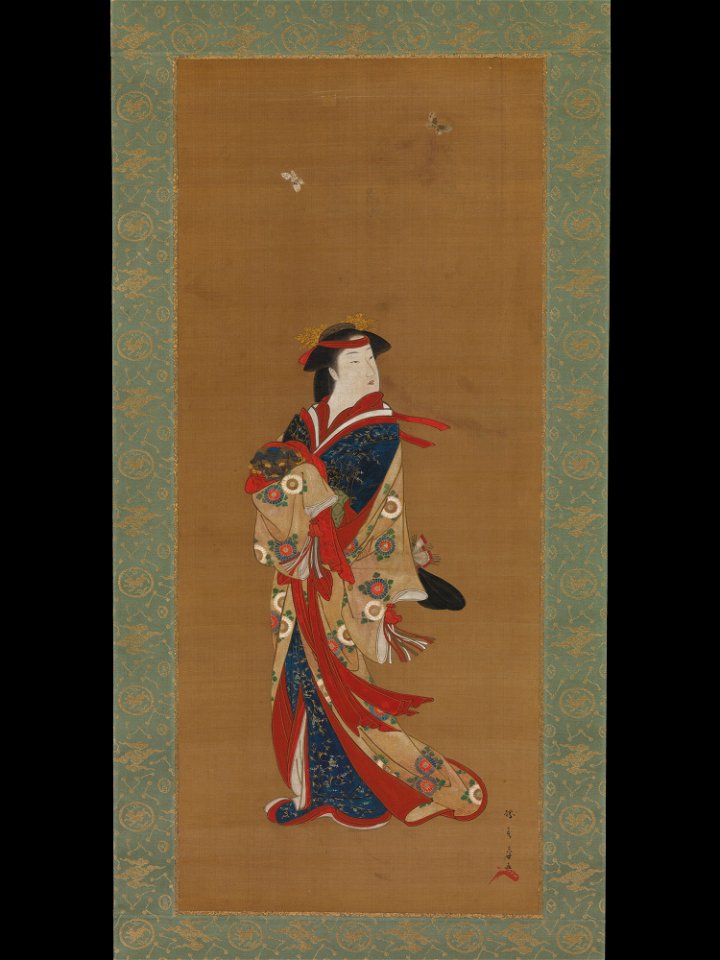Katsukawa Shunshō - Beauty with Butterflies - 14.76.70c - Metropolitan Museum of Art
