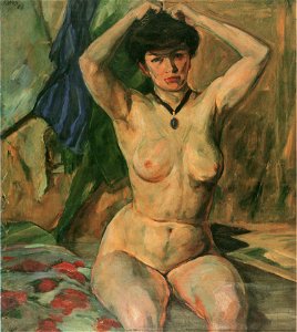 Georges Kars, Akt česající si vlasy, 1908, VMG227