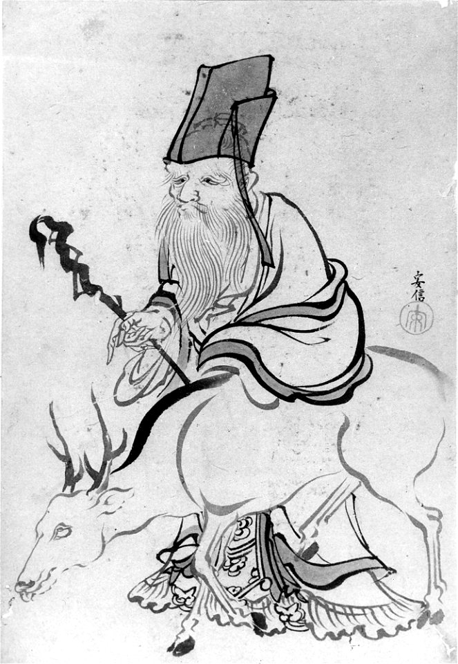 Katsushika Hokusai - Juro (God of Luck) - 56.121.19 - Metropolitan Museum of Art