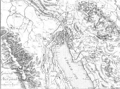 Karte Zurich 1800