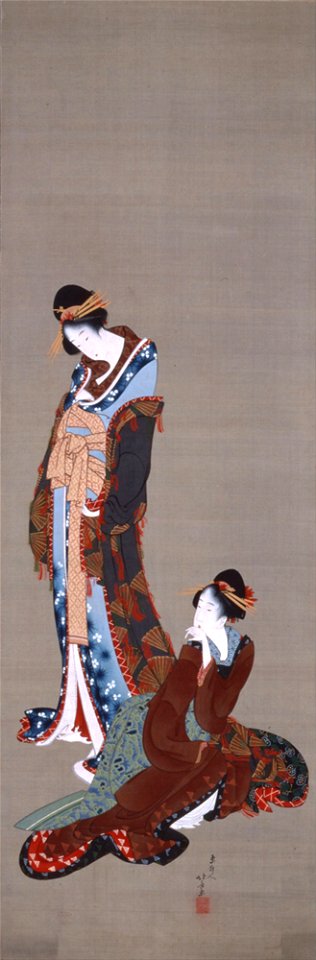 Katsushika Hokusai - TWO BEAUTIES - Google Art Project