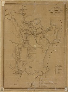 Karte der Colonie Dona Francisca und Umgebung