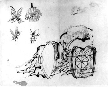 Katsushika Hokusai - Shōjō - 56.121.8 - Metropolitan Museum of Art. Free illustration for personal and commercial use.